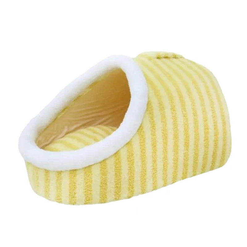 Soft Plush Pet Bed | Cozy Anti-Anxiety Cat & Dog Cave | Checkered Design